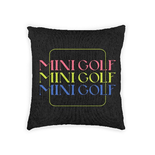 Mini Golf | Miniature Golf | Mini Golfer Woven Pillows