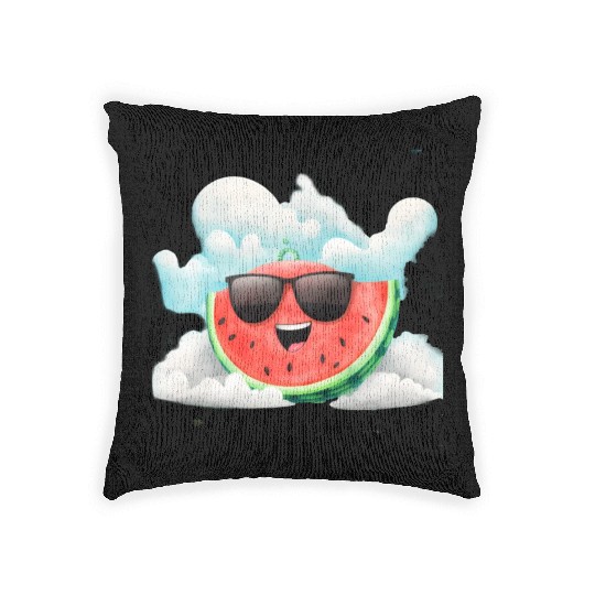 Cute Watermelon Party Summer Melon Fruit Woven Pillows