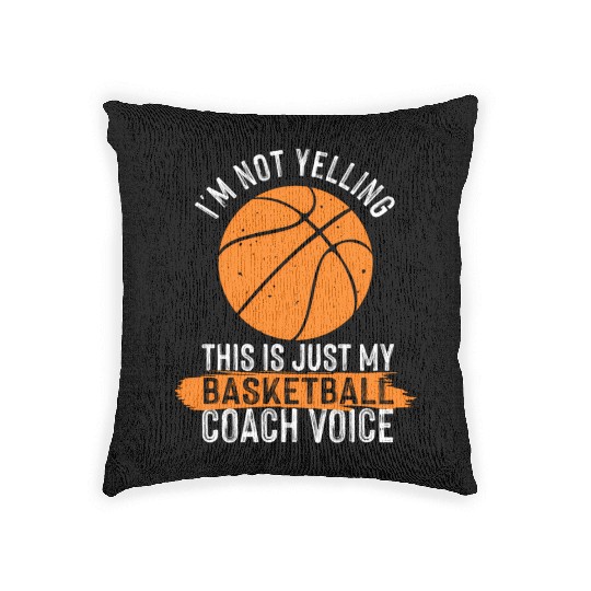 Basketball Coach Basketball Coaching Voice Woven Pillows