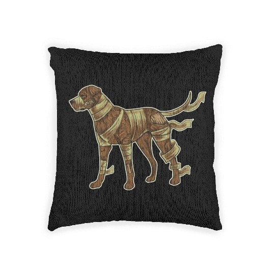Funny Halloween Costume Mummy Boxer Dog Lover Woven Pillows