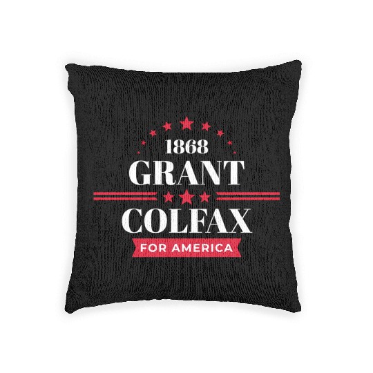 Ulysses Gran 1868 Republican Campaign Woven Pillows