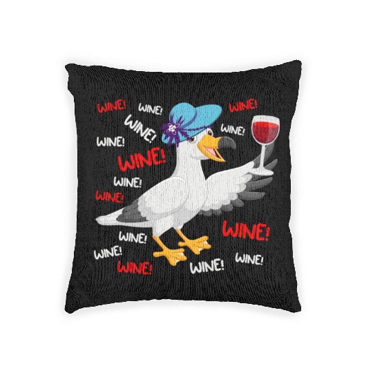 Seagull Woven Pillows Wine Lover North German Seagulls