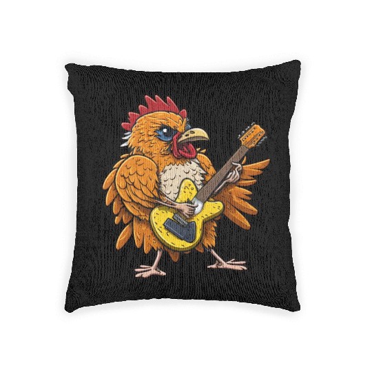 Groovy Cheese: Strumming to Cheesy Melodies Woven Pillows