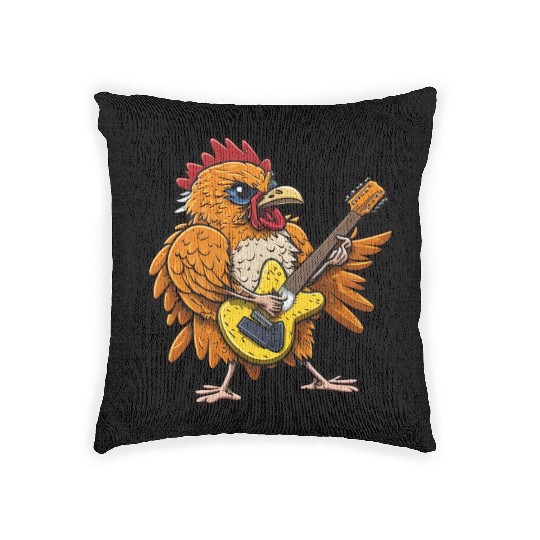 Groovy Cheese: Strumming to Cheesy Melodies Woven Pillows