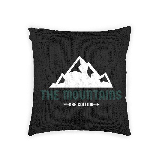 The Mountains Are Calling Woven Pillows