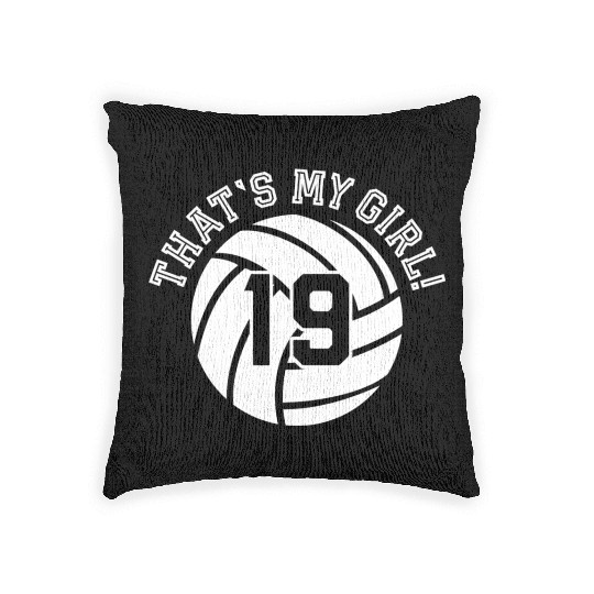 19 Volleyball Player That'S My Cheer Mom Dad Team Woven Pillows