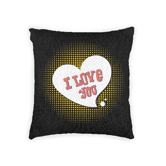 I love you Woven Pillows design