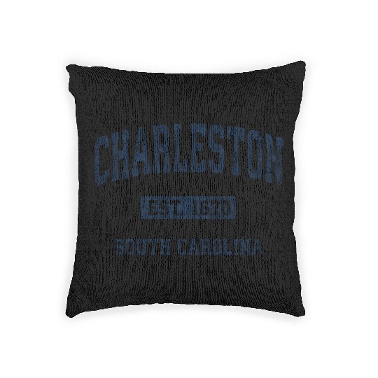 Charleston South Carolina Sc Athletic Sports Woven Pillows