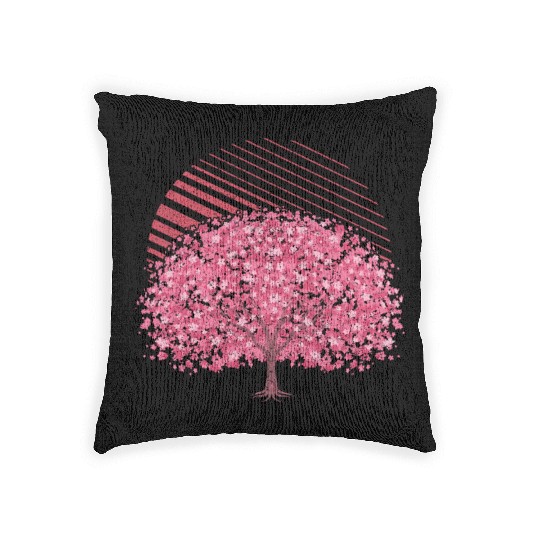 cherry blossom tree gift Japanese Sakura Woven Pillows