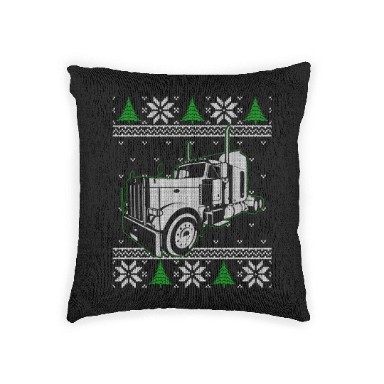 Trucker Ugly Truck Driver Woven Pillows