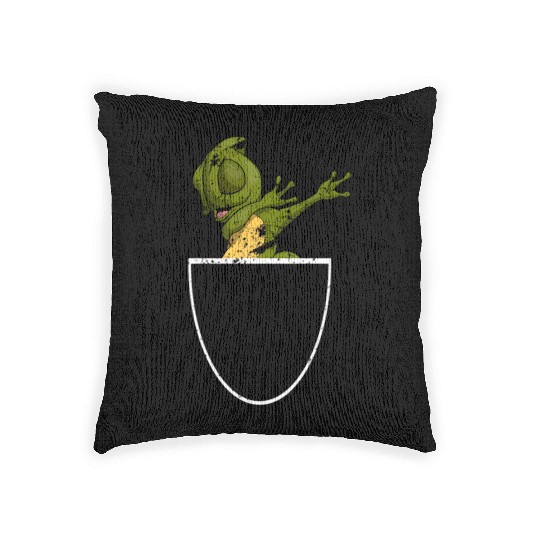 Dabbing Lizard Reptile Animal Pocket Chameleon Woven Pillows