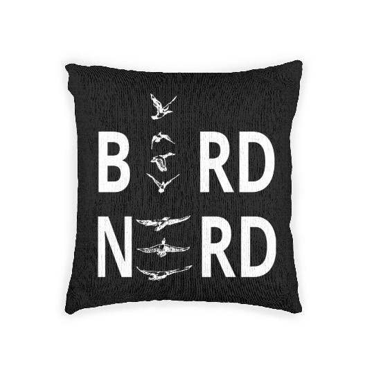 Bird Nerd For Birders Woven Pillows