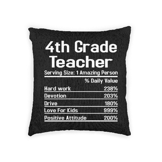 4th Grade Teacher Woven Pillows
