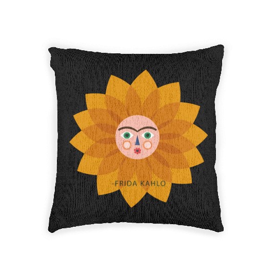 Cute Summer Vacation Frida Kahlo Sun Viva La Vida Woven Pillows