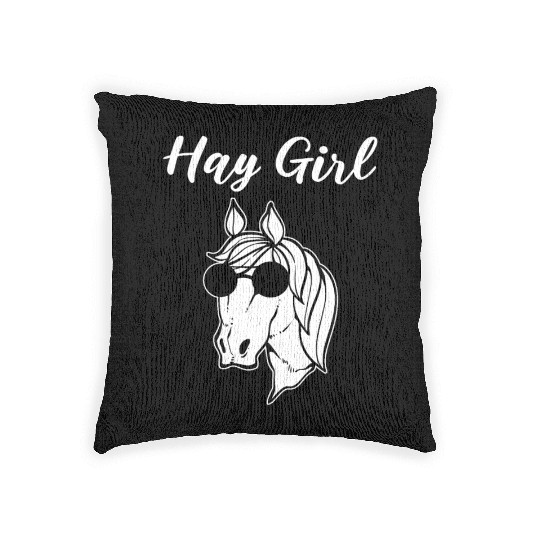 Hay Girl Equestrian Woven Pillows