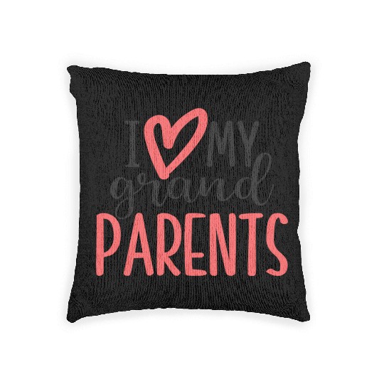I love my grandparents Woven Pillows