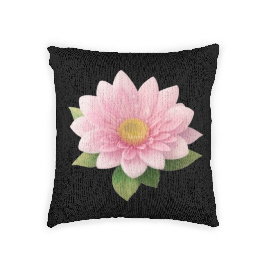 Lovely Pink Little Flower - Water Lily Woven Pillows