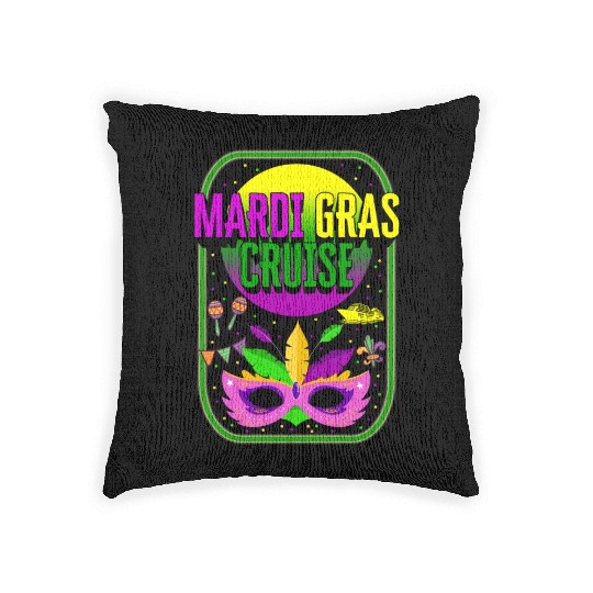 Mardi Gras Fleur De Lis Woven Pillows, Mardi Gras Cruise