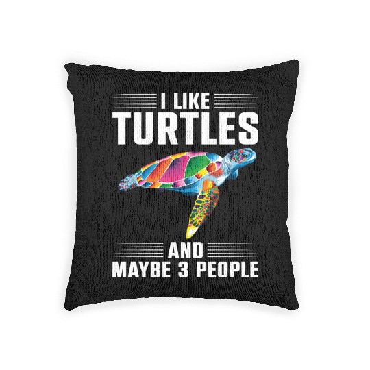 Sea Turtle Tortoise I Like Turtles Woven Pillows