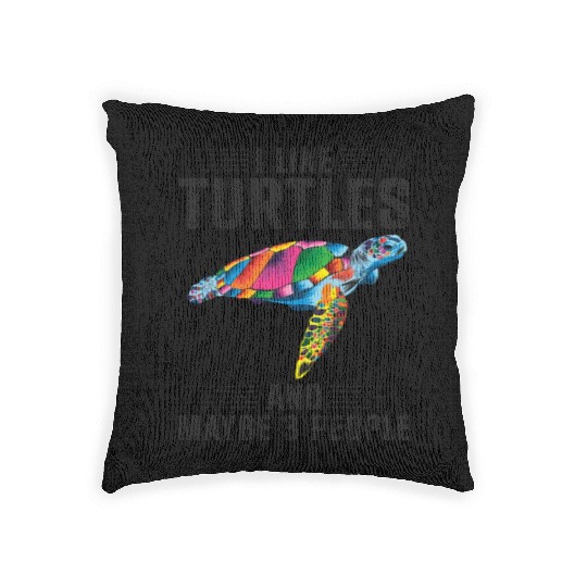 Sea Turtle Tortoise I Like Turtles Woven Pillows