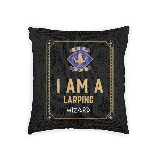 I Am A LARPing Wizard Woven Pillows