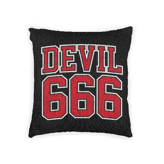 666 The Number of The Beast Woven Pillows