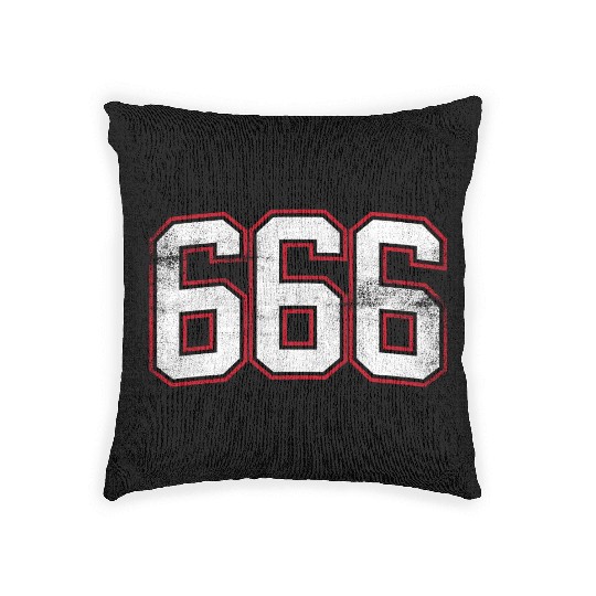 666 The Number of The Beast Woven Pillows