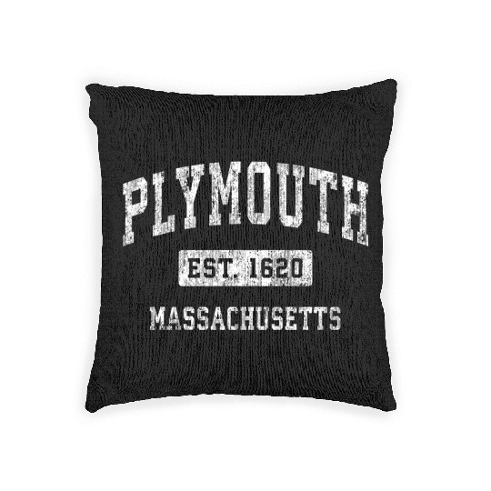 Plymouth Massachusetts Ma Established Sports Woven Pillows