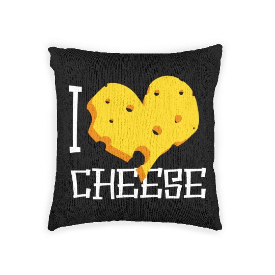 I Love Cheese Woven Pillows