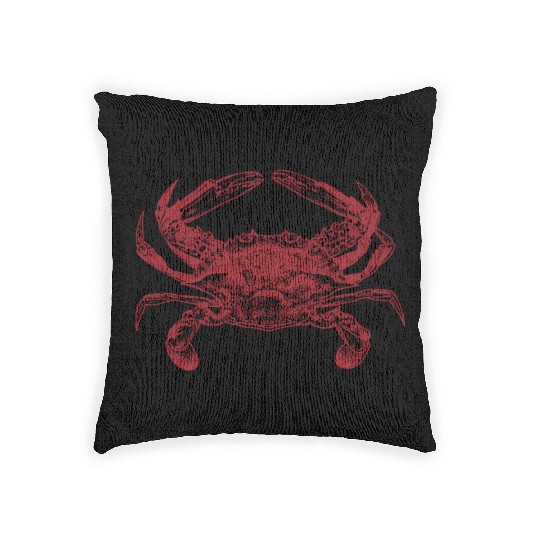 Red Crab Woven Pillows