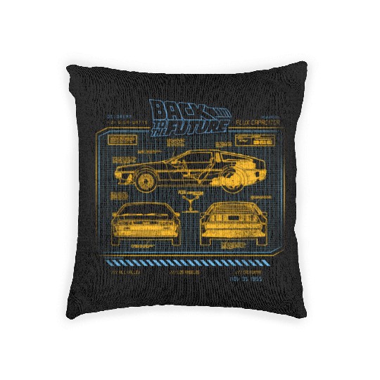 Back To The Future 35Th Anniversary Delorean Woven Pillows