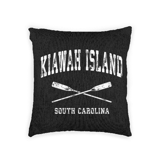 Kiawah Island South Carolina Nautical Crossed Oars Woven Pillows