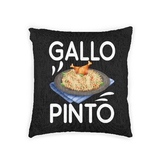 Gallo Pinto Costa Rican Cuisine Latin America Woven Pillows