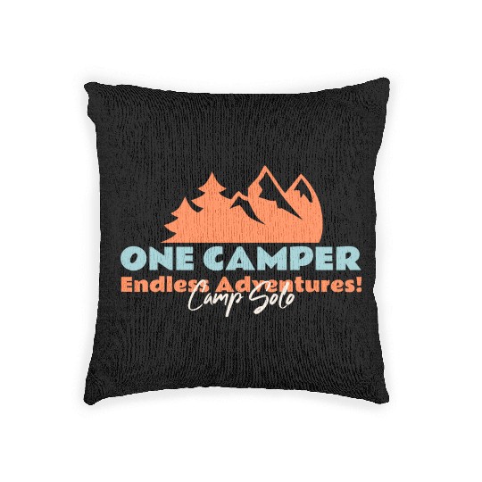 One camper endless adventures Woven Pillows