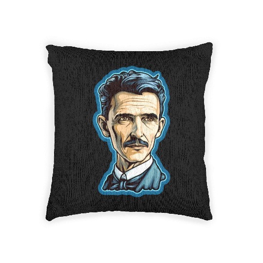 Nikola Tesla Physics Nerd Geek Woven Pillows