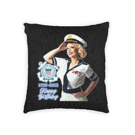 U.S. Coast Guard 233rd Birthday Woven Pillows