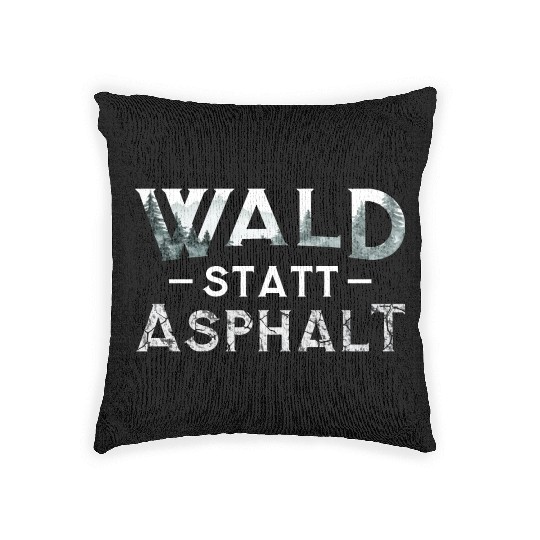 Forest Instead Of Asphalt Nature Woven Pillows