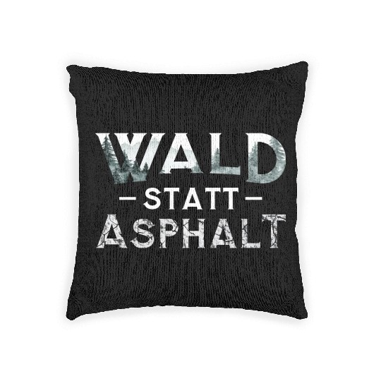 Forest Instead Of Asphalt Nature Woven Pillows