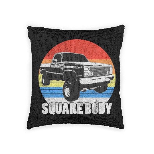 Lifted Square Body Truck Squarebody Woven Pillows