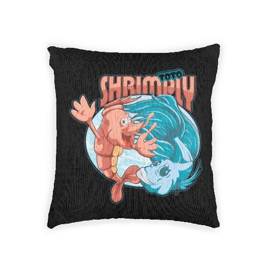 shrimp and catfish Woven Pillows