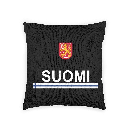 Suomi Sports Finland Flag And Emblem Woven Pillows