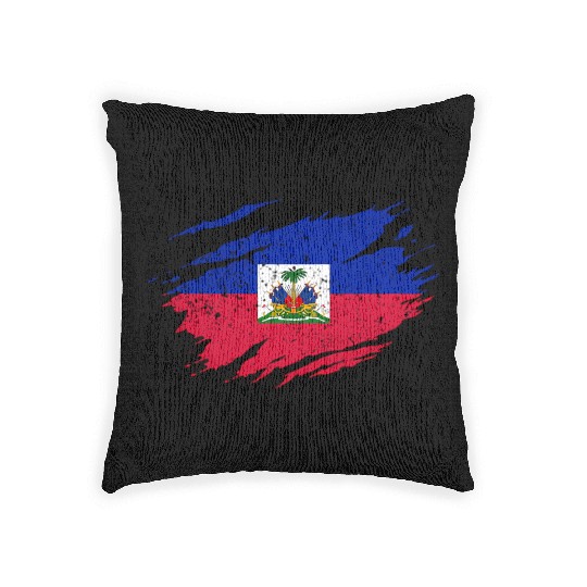 Haitian Flag Haiti Pride Roots Woven Pillows