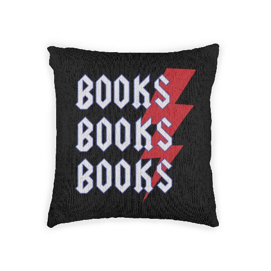 Reading Teacher Cool Books Thunderbolt Men Women Woven Pillows