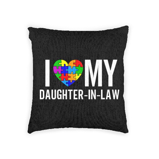 I Love My Daughter-In-Law Woven Pillows