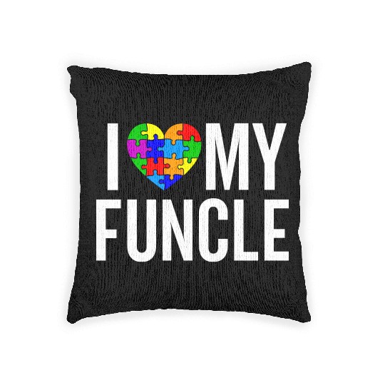 I Love My Funcle Woven Pillows