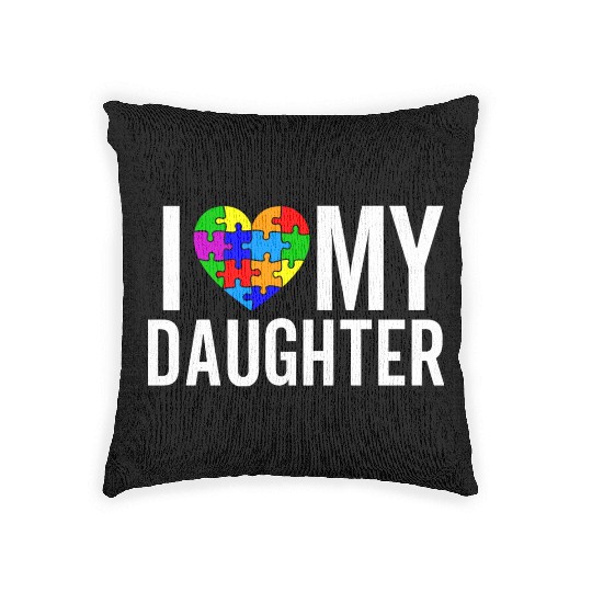I Love My Daughter Woven Pillows