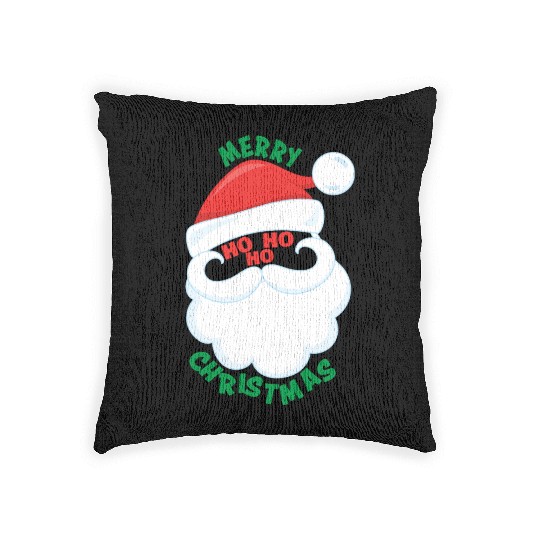 Santa Ho Ho Ho Merry Christmas Cheer Love Santa Woven Pillows