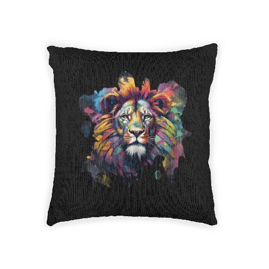 Graffiti Style Lion | Lion Lovers Woven Pillows