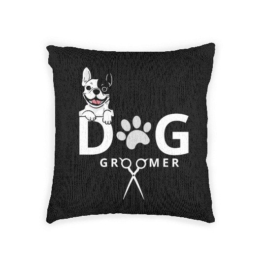Dog Groomer Woven Pillows Dog Grooming Outfit