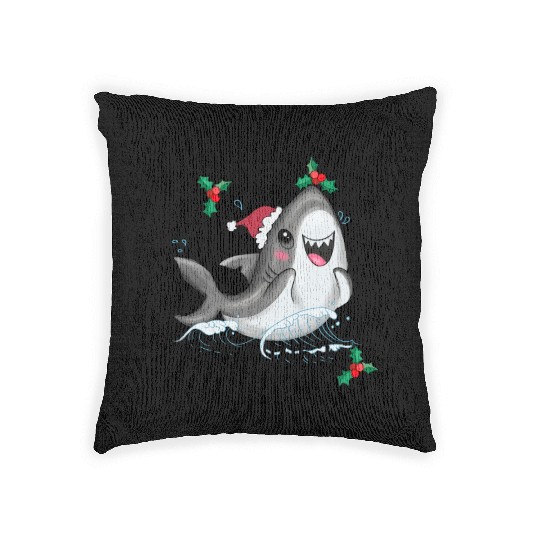 Great White Christmas Woven Pillows